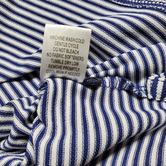 Mens F&G Tech Golf Polo blue & white striped sz XXL - Picture 8 of 9